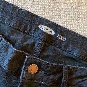 Old Navy Rockstar super skinny black jeans size 12 short 12S
